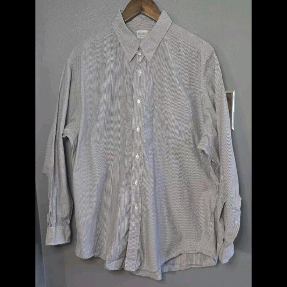 Vintage Brooks Brothers Makers Shirt Men’s 16.5-4 Blue Pinstripe Made In USA